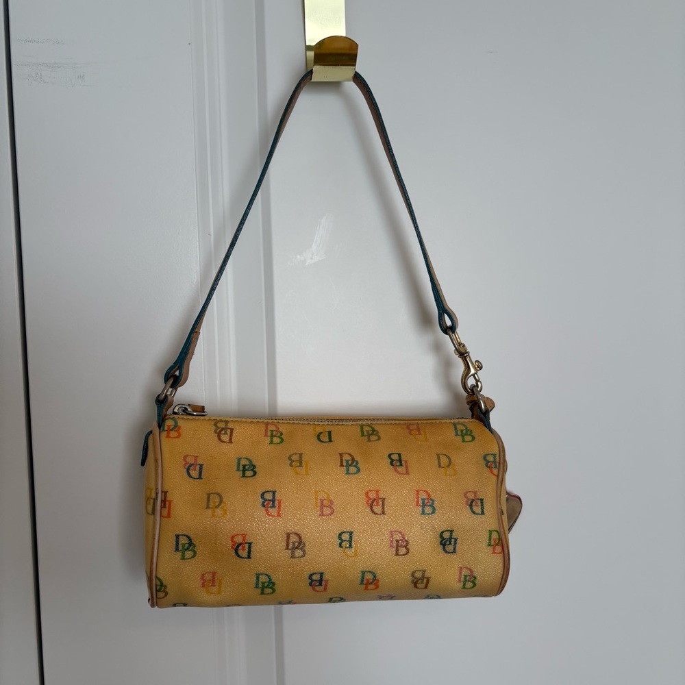 Dooney & Bourke Rainbow DB Monogram Mini Baguette Bag Y2K - Picture 5 of 10